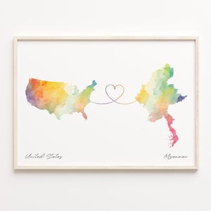 Burmesische Karte, Burmesische Karte, Außerhalb der USA, Myanmar Karte, Wand Kunst, Geschenk für Sie, C23-127