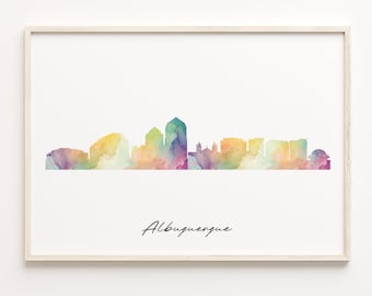 Vienna Skyline Watercolor Print: Austria Cityscape Poster