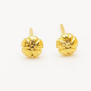 24k oro macizo 5 pétalos flor