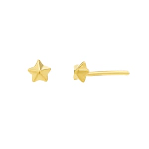 Pendientes Solid Gold Star de 24k