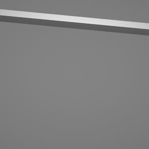 Op de afbeelding: Een 3D-geproduceerde, lichtgrijze, rechthoekige beugel met afgeronde hoeken. De beugel heeft een platte bovenkant en twee verticale zijden, waardoor een U-vorm ontstaat. De achtergrond is effen, middengrijs.
