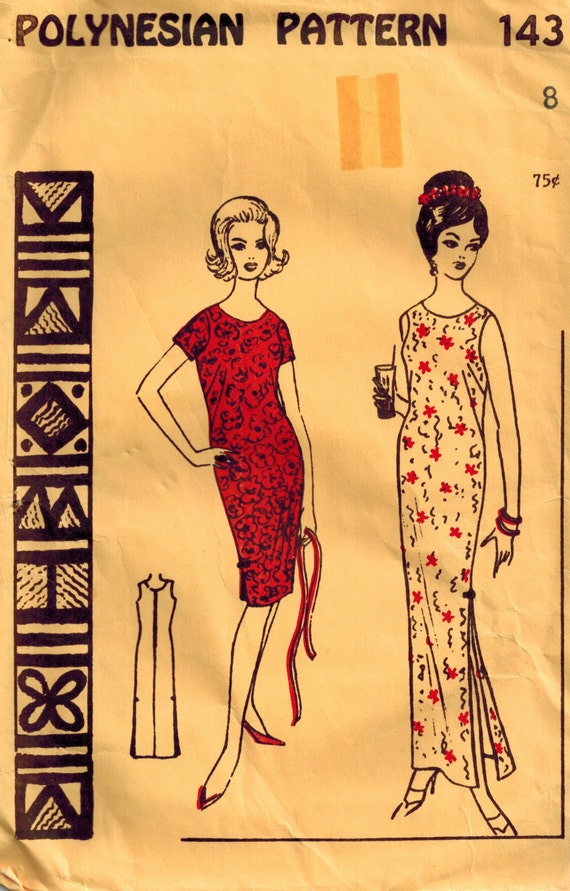 vintage hawaiian dress patterns