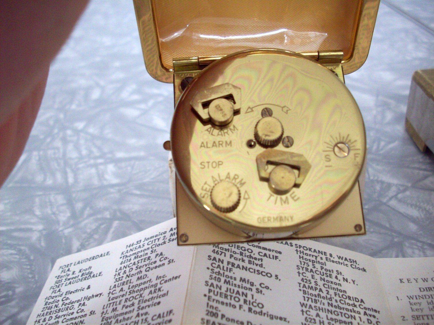 Gold Tone Seth Thomas Travel Alarm Clock Original Etsy