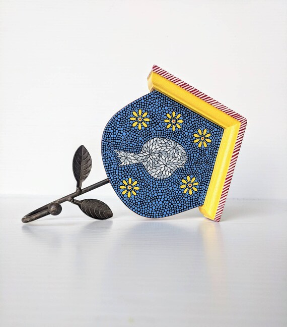 Wall hook: decorative wall hook hand painted birdie wall hook