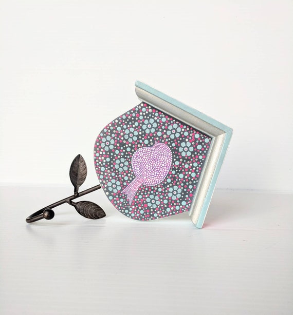 Wall hook: decorative wall hook hand painted birdie wall hook