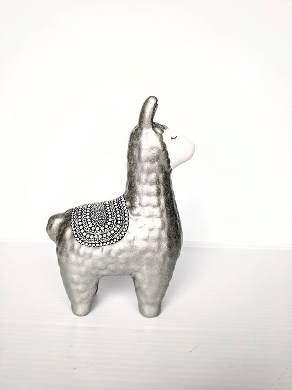 Llama Coin bank: hand painted ceramic coin bank piggy bank