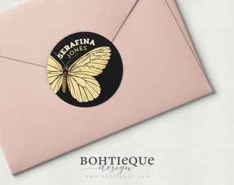 Butterfly Wings Personalized Return Address Labels - Set of 40