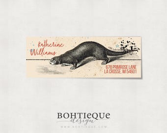 Return Address Labels – River Otter Design | Cute Nature Stationery | Pen Pal & Gift Idea