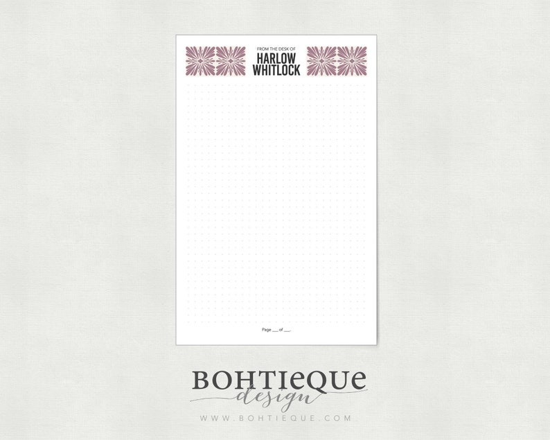 Personalized Stationery Set, Letter Writing Set: Retro Parker image 2