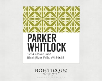 Retro Parker Return Address Labels, Gift for Couple, Wedding Gift, Gift for Husband, Gift for Him