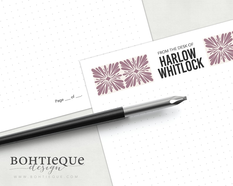 Personalized Stationery Set, Letter Writing Set: Retro Parker image 1