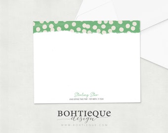 Personalized Stationery Flat Notecards: Sterling Old School