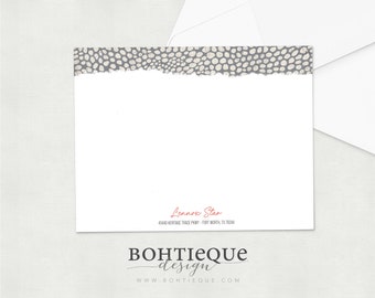 Personalized Stationery Flat Notecards: Lennox Old School