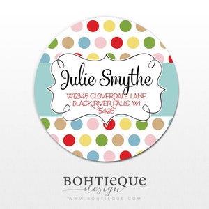 Dots and Swirls Return Address Labels Address Label Sticker - Etsy