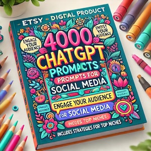 Chat GPT Prompts for Social Media; 4000! Chat Gpt Prompts for Digital Marketers & Chat Gpt Premium Ebook, Guide, Prompt Guides RESELL RIGHTS
