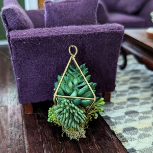 Dollhouse Miniature 1:12 scale hanging terrarium image 5