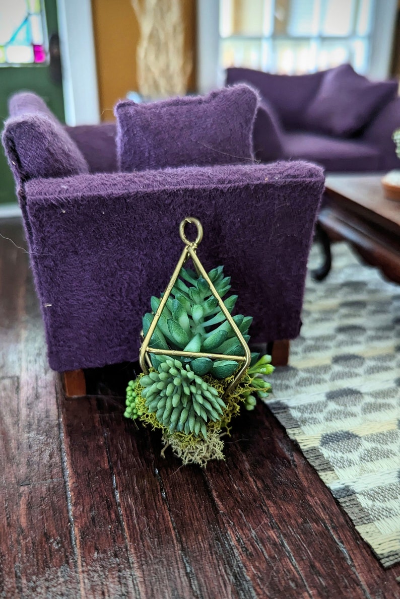 Dollhouse Miniature 1:12 scale hanging terrarium image 5