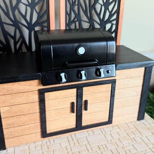Dollhouse Miniature 1:12 Outdoor Grill and Counter