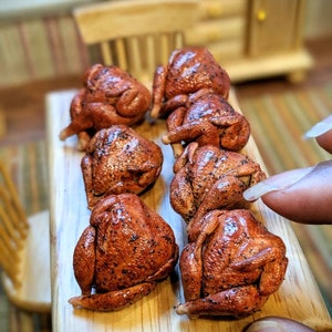 Dollhouse Miniature roasted turkey chicken 1:12 image 4