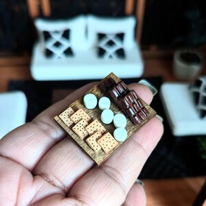 Dollhouse Miniature 1:12 scale S'mores snack board