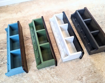 Dollhouse Miniature 1:12 scale Farmhouse shelf in 4 colors