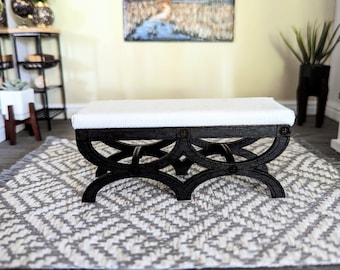 Dollhouse Miniature 1:12 scale double bench