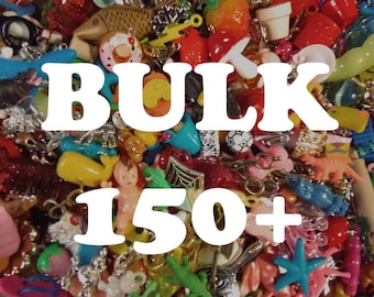 BULK Grab Bag of charms, beads, trinkets, nic-nacs, doodads (qty 150) wholesale
