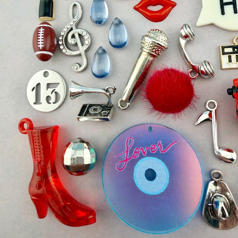Taylor Swift Friendship Bracelet Kit: Swiftie Beads, Charms, String, TLOAS image 9