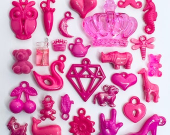 All Pink! Premium Collection of Miniature Trinkets and Charms