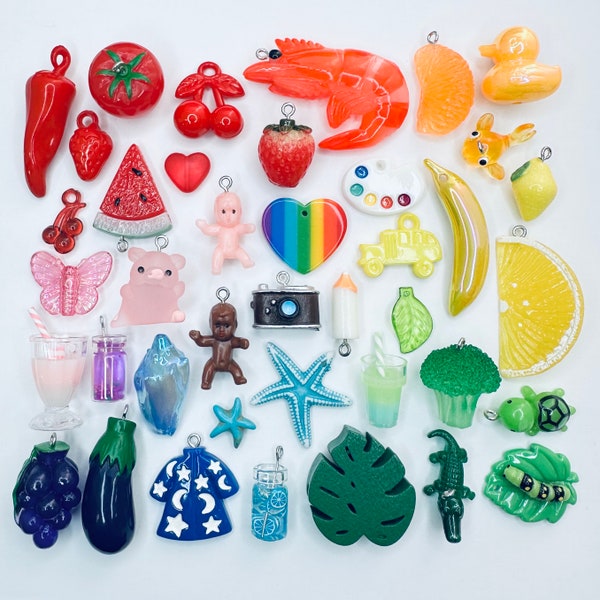 Rainbow Collection of Miniature Trinkets and Charms