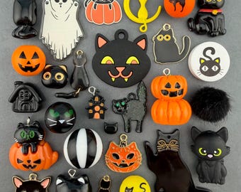 A Halloween Collection of Miniature Trinkets and Charms