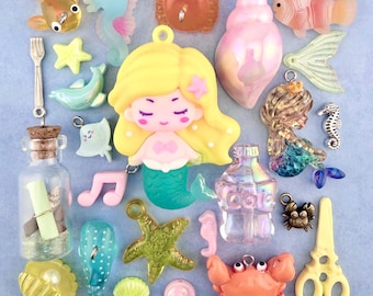 A Mermaid Collection of Miniature Trinkets and Charms