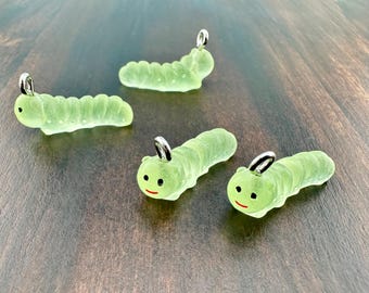 Tiny Worm Charms (qty 4)