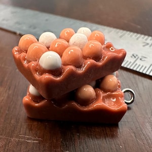 Miniature Egg Carton Charms (qty 2)