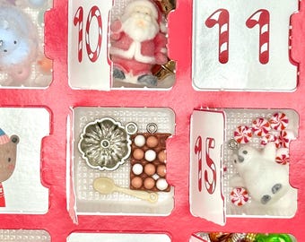 CHRISTMAS IN JULY Advent Calendar- 100 Charms and trinkets for Christmas - Limited Edition