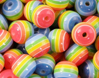 7mm Rainbow Beads (qty 24)