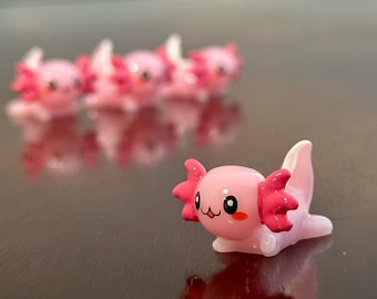Winzige Axolotl Cabochons (4 Stück)