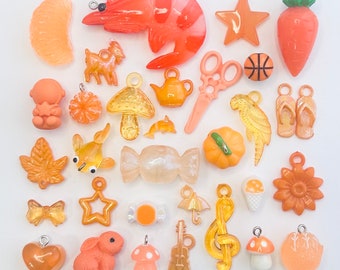 Orange Sherbet Collection of Miniature Trinkets and Charms