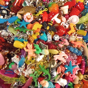 Grab Bag of our smallest charms, beads, trinkets, nic-nacs, doodads qty 35 PLEASE READ DESCRIPTION image 2