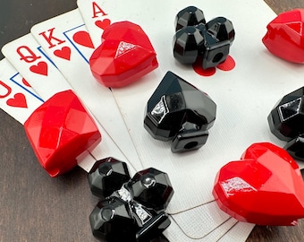 Card Suit Beads, DIY Schmuck, Basteln Charms - 8 Stück Set