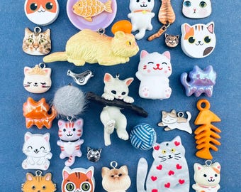 Orange Cat Lover Kollektion von Charms und Perlen