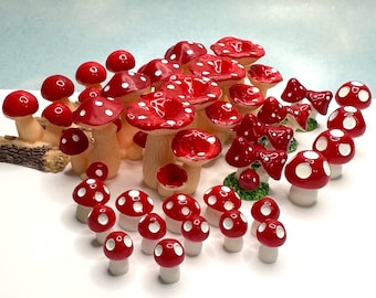 124 pc Toadstool Mushroom Collection