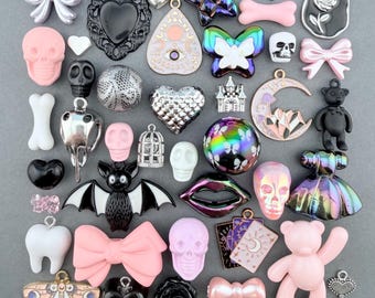 A Girly Gothic Collection of Miniature Trinkets and Charms