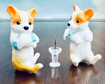 Corgi Puppy Charms (qty 2)