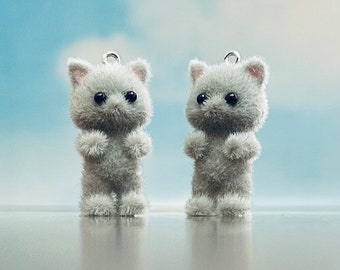 Fuzzy Kitty Charms (qty 2)