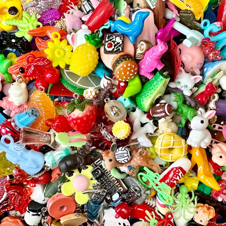 Grab Bag of our smallest charms, beads, trinkets, nic-nacs, doodads qty 35 PLEASE READ DESCRIPTION image 3