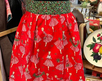 Holiday Hostess Apron, Retro Holiday Hostess Apron, Michael Miller Holiday Hostess Apron