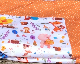 Musical Woodland Friends Baby Blanket, Musical Woodland Creatures Blanket