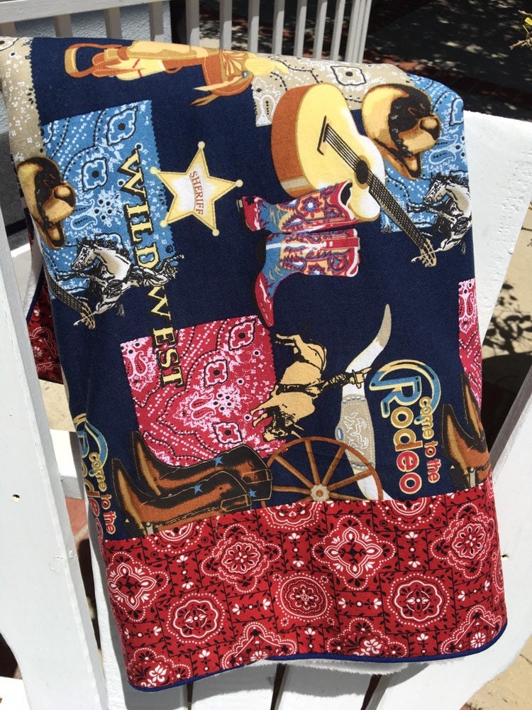 Rodeo Balnket Wild West Blanket Come to the Rodeo Blanket Etsy Norway