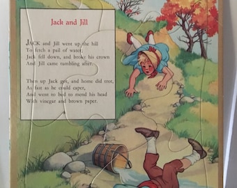 Jack & Jill Puzzle, Vintage Jack and Jill Puzzle, Vintage Lowe Puzzle